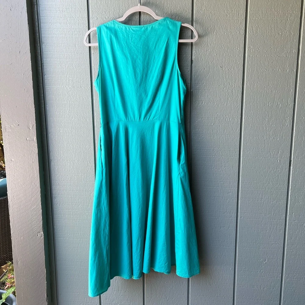 Liz Claiborne Green Sleeveless Dress - Picture 2 of 14